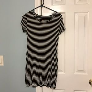 Striped tee shirt dress